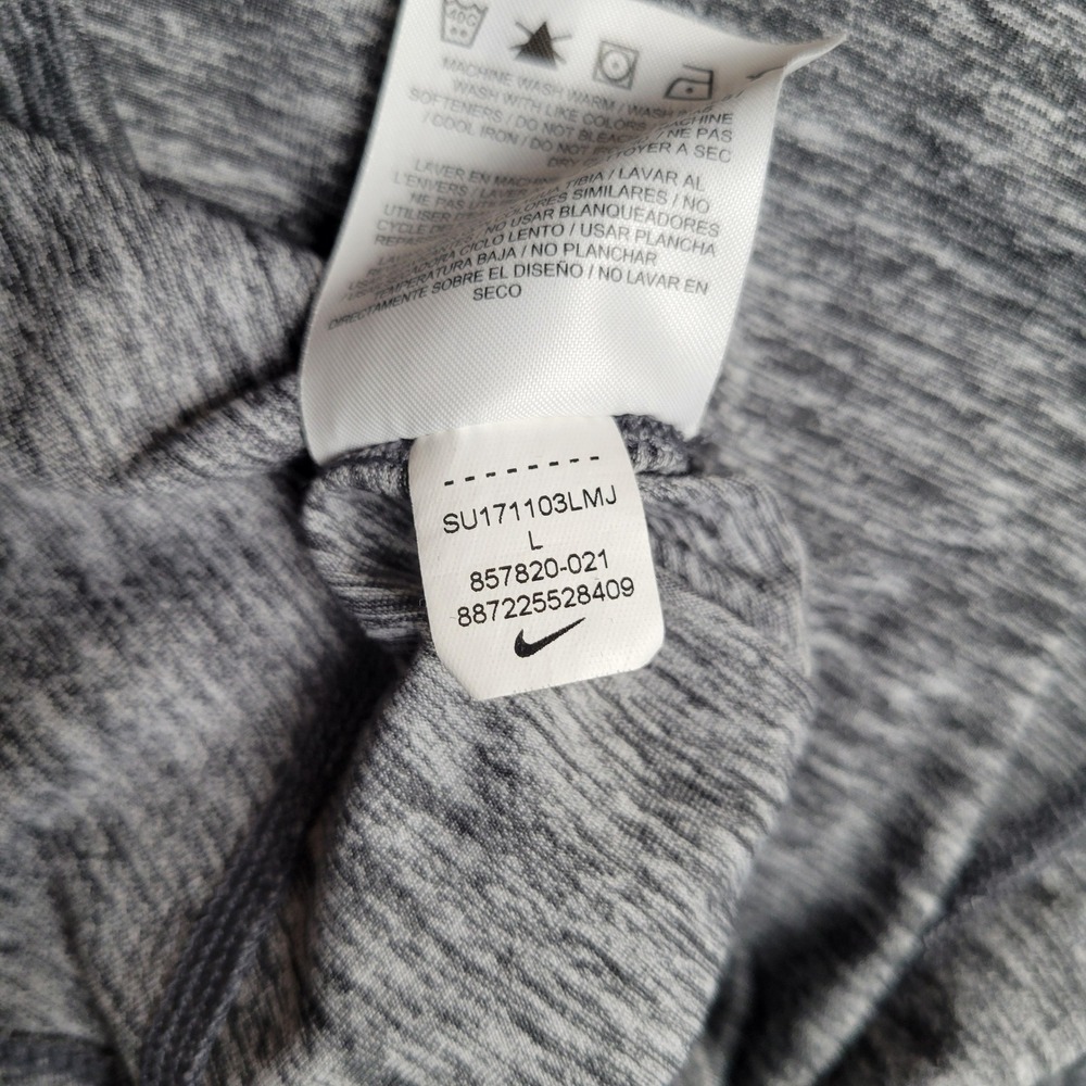 Nike Running 1/2 Zip Pullover Shirt Men's L Dri-Fit Gray Heather Long Sleeve - Picture 5 of 7